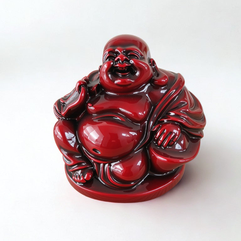 Miniature Buddhist Monk Red Wood