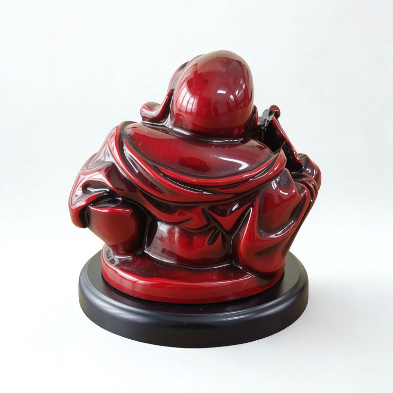 Miniature Buddhist Monk Red Wood