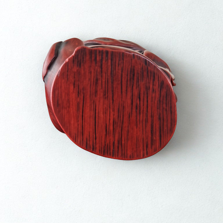 Miniature Buddhist Monk Red Wood