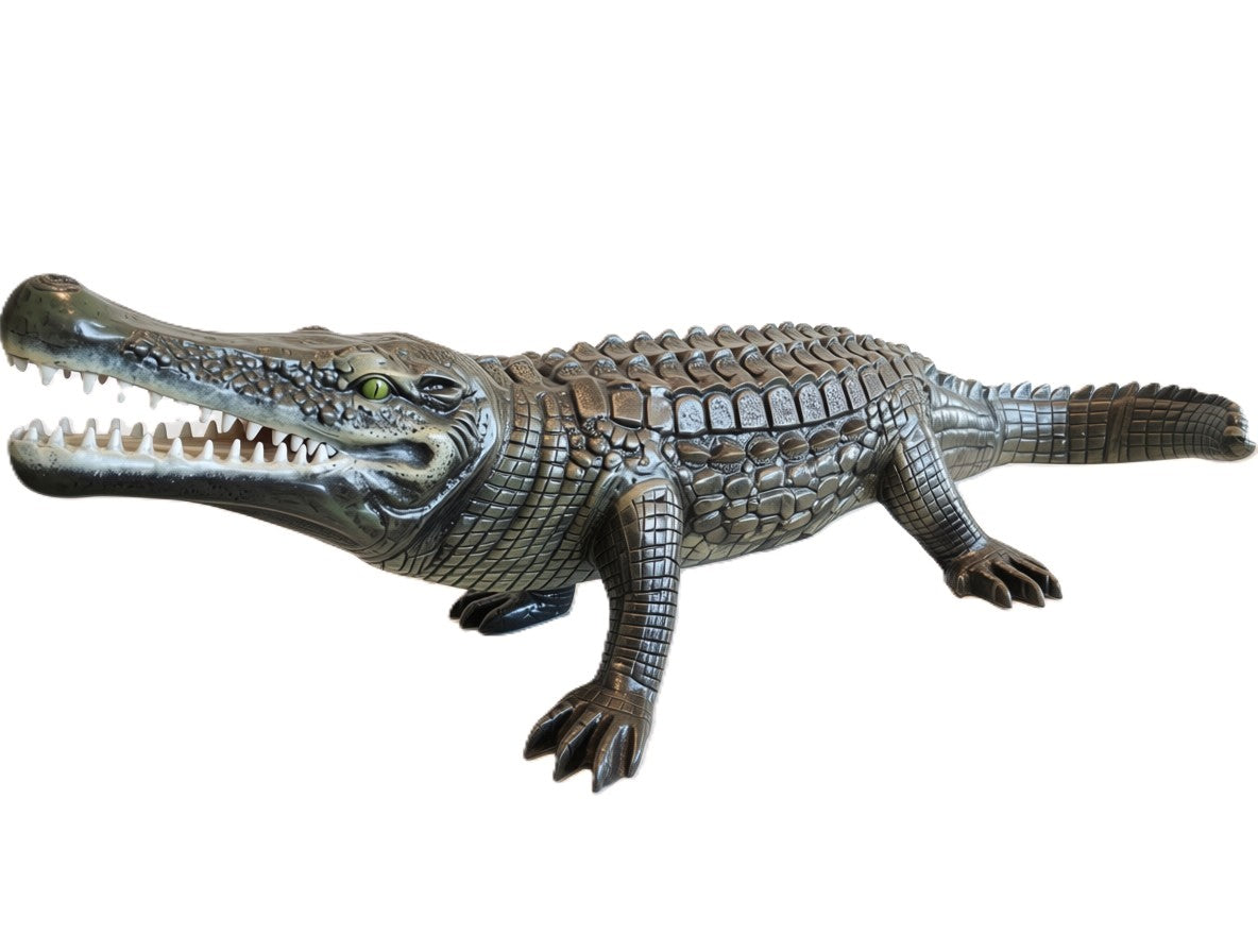 Alligator Metal Statue