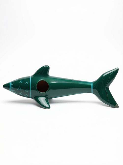 Dark Green Ceramic Dolphin